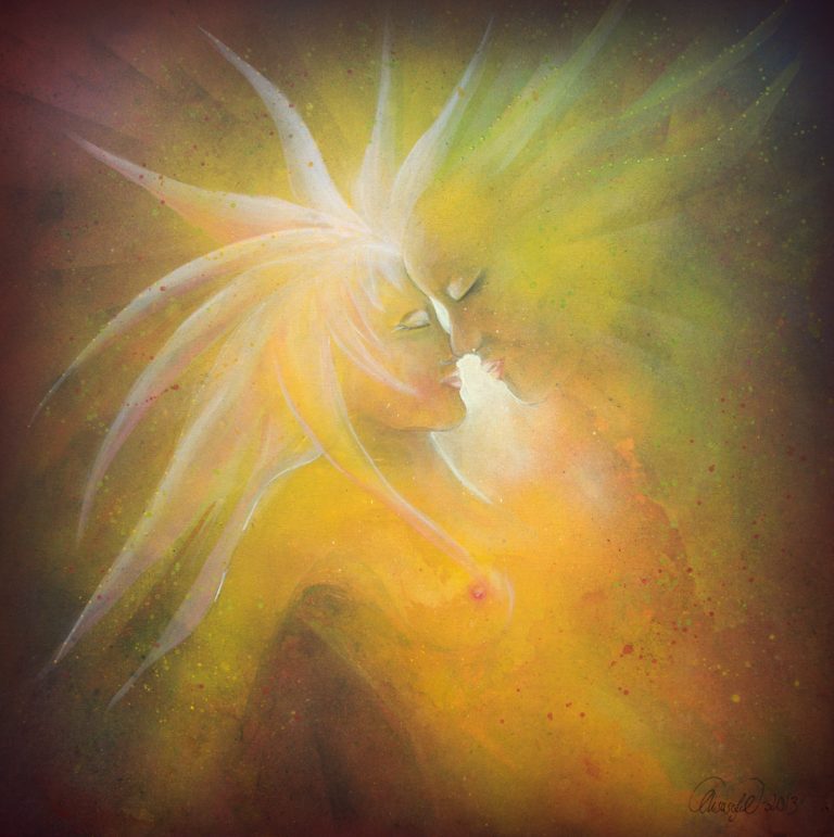 " Reunion " acrylic painting on canvas l 80x80cm. Available